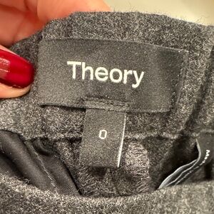 Theory Charcoal Textured Trousers